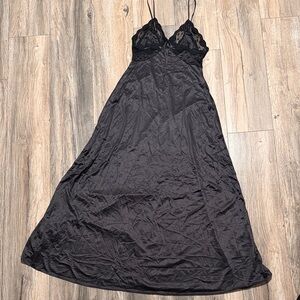 80’sVintage Elegant Black Lace Chemise 109%Nylon